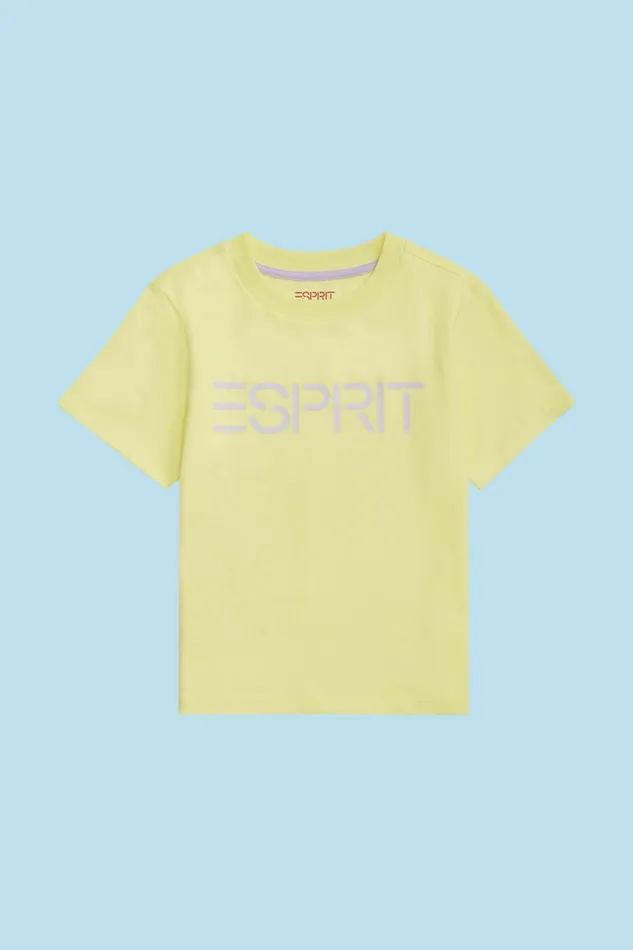 Tshirts Kids Esprit Organic Cotton Logo TShirt Pastel Yellow