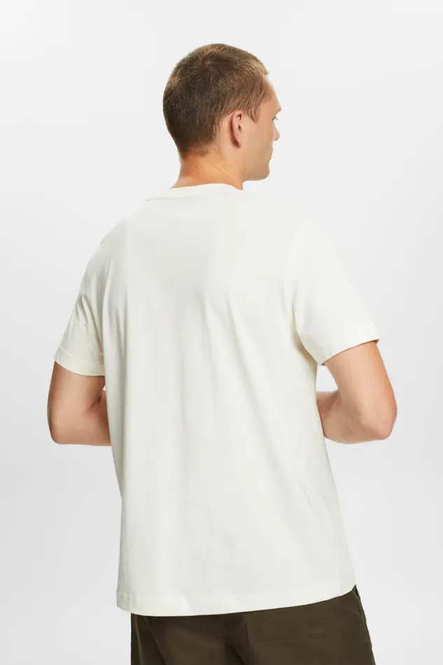 TShirts Polos Men Esprit Graphic Cotton Jersey TShirt Ice