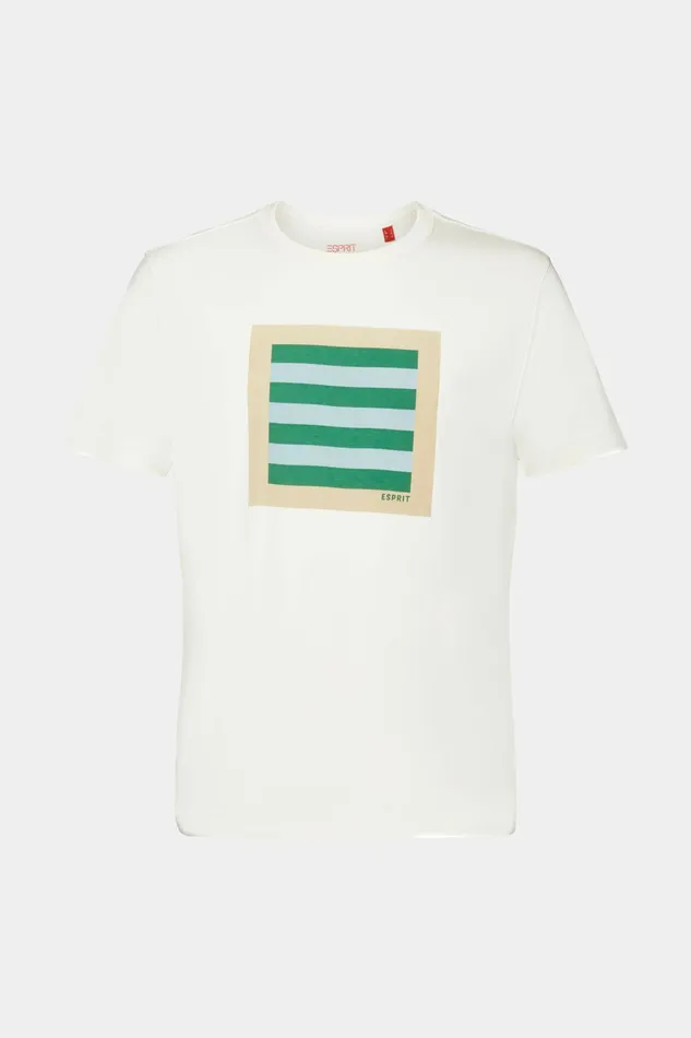 TShirts Polos Men Esprit Graphic Cotton Jersey TShirt Ice