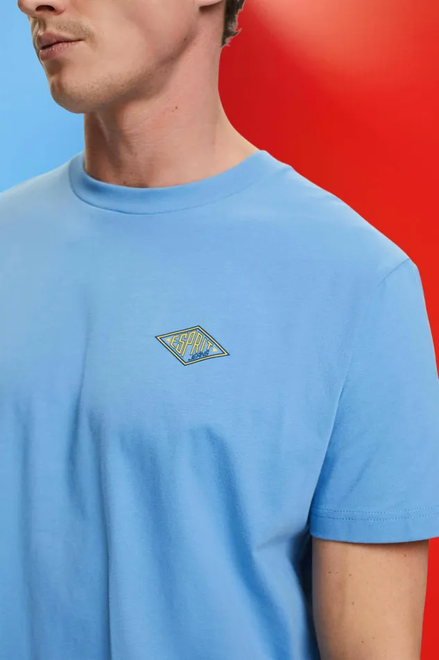 TShirts Polos Men Esprit Logo TShirt Light Blue Lavender