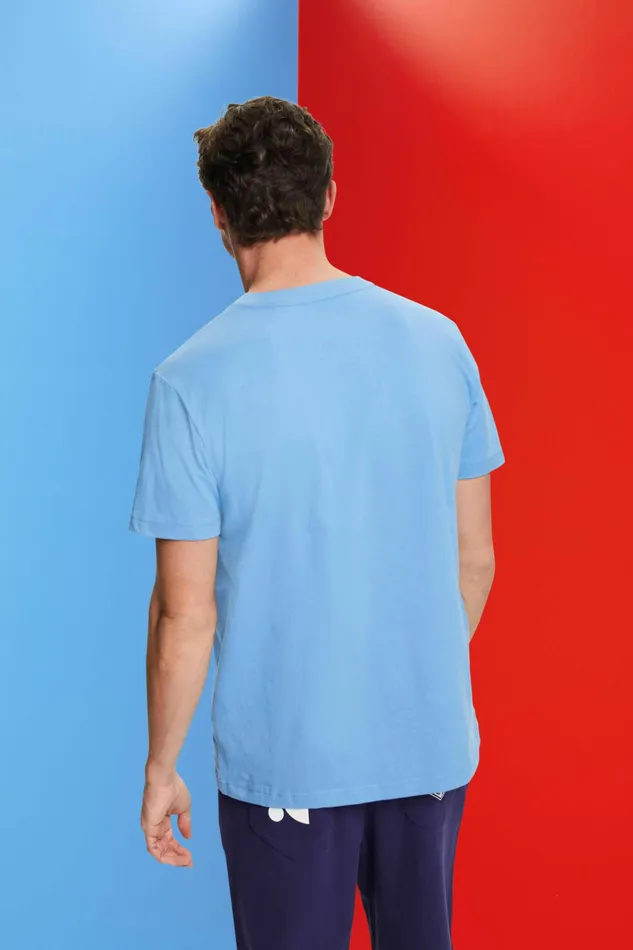 TShirts Polos Men Esprit Logo TShirt Light Blue Lavender
