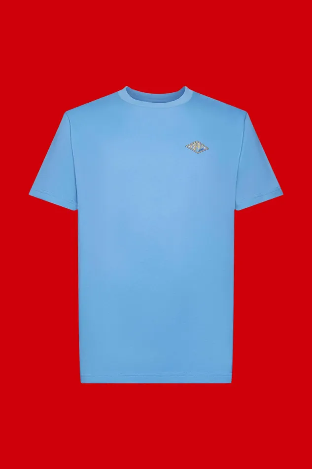 TShirts Polos Men Esprit Logo TShirt Light Blue Lavender