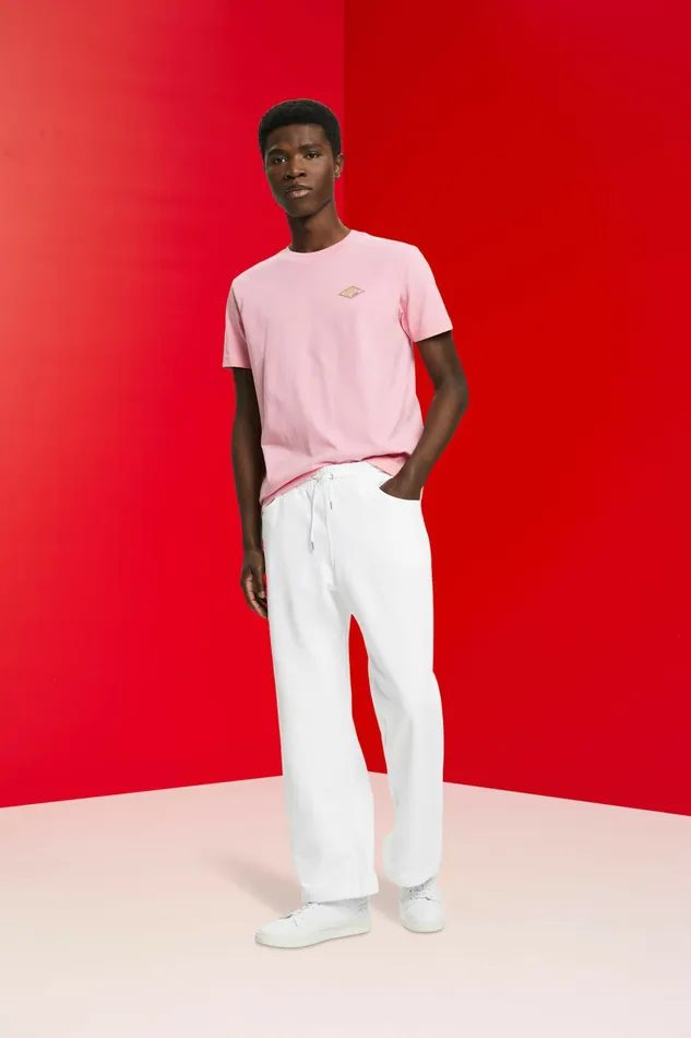 TShirts Polos Men Esprit Logo TShirt Pink
