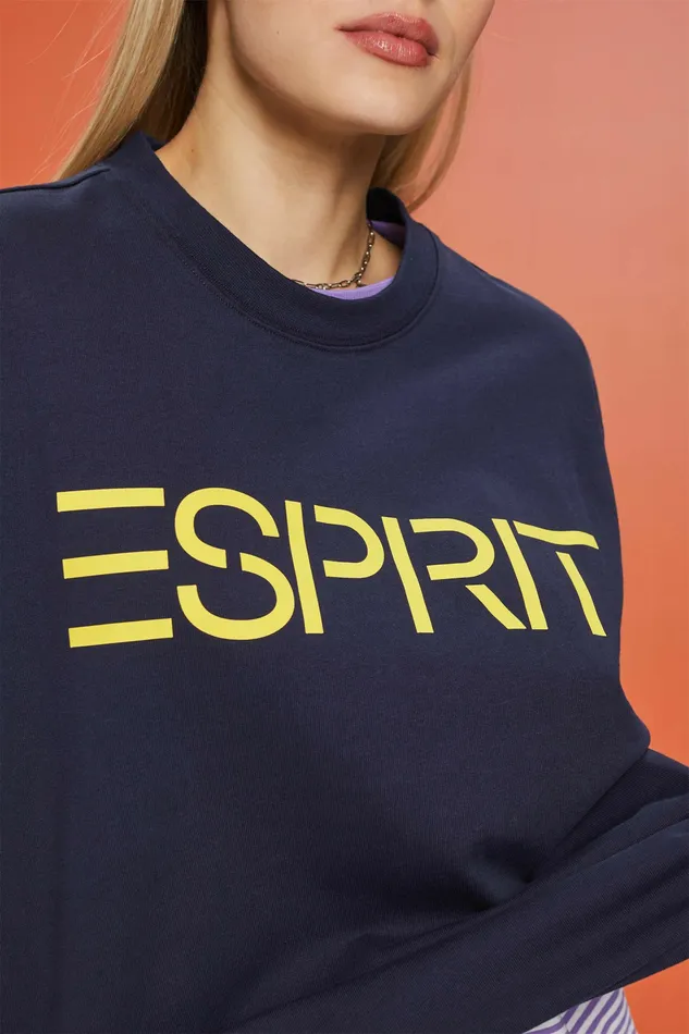 TShirts Polos Men Esprit Unisex Logo Cotton Jersey TShirt Navy