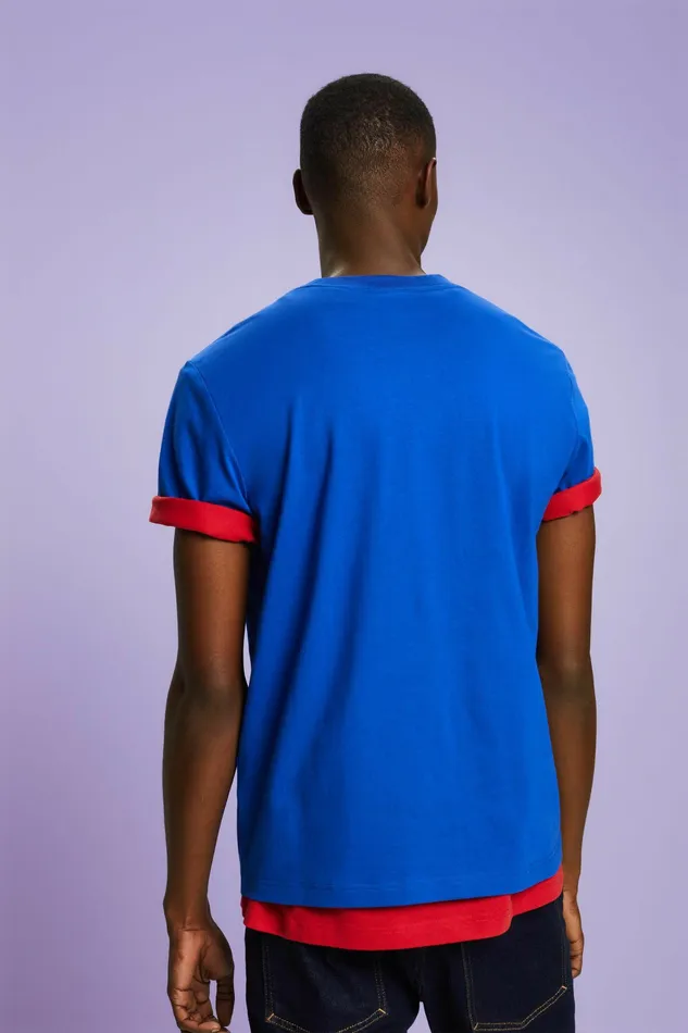 TShirts Polos Men Esprit Unisex Logo TShirt Bright Blue
