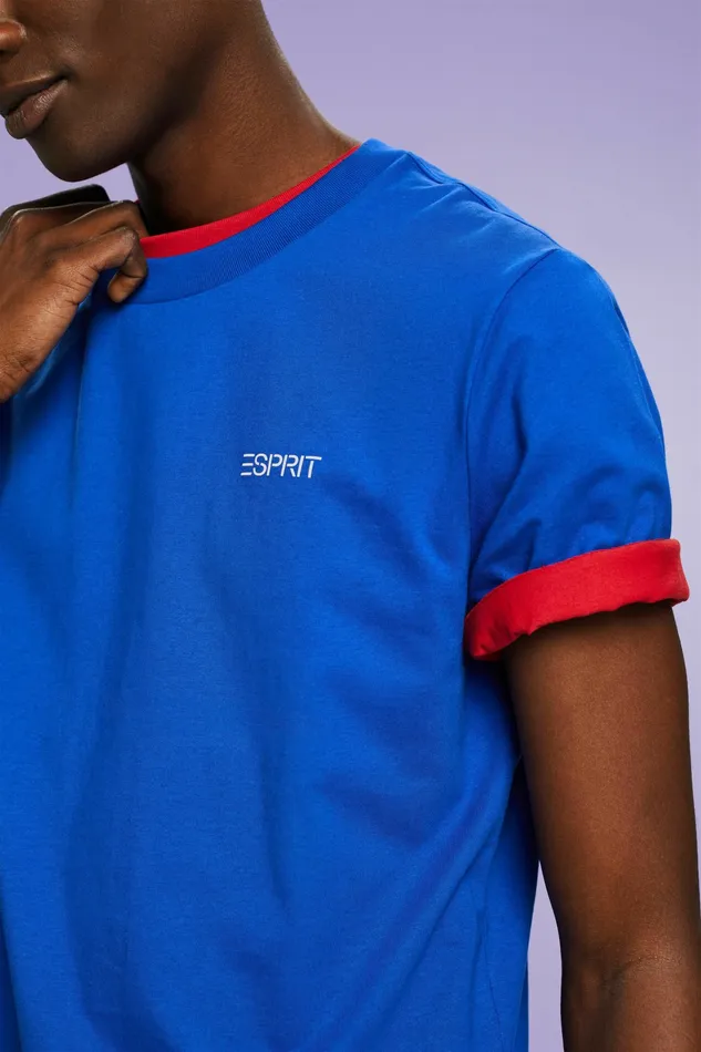 TShirts Polos Men Esprit Unisex Logo TShirt Bright Blue
