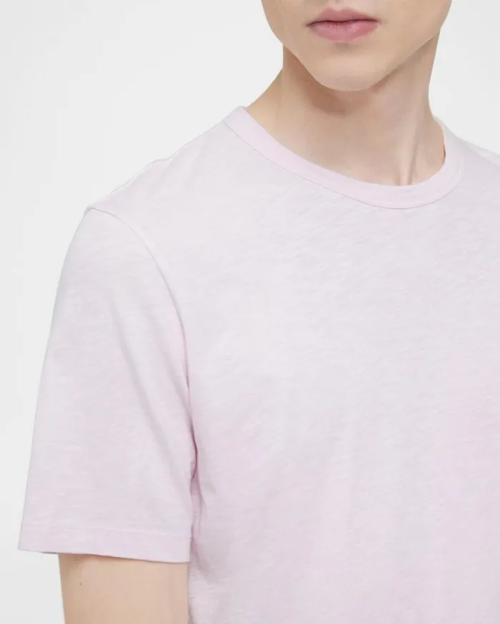 Tshirts Polos Men Theory Essential Tee In Cosmos Slub Cotton Cradle Pink Tshirts Polos Men Theory Essential Tee In Cosmos Slub Cotton Cradle Pink