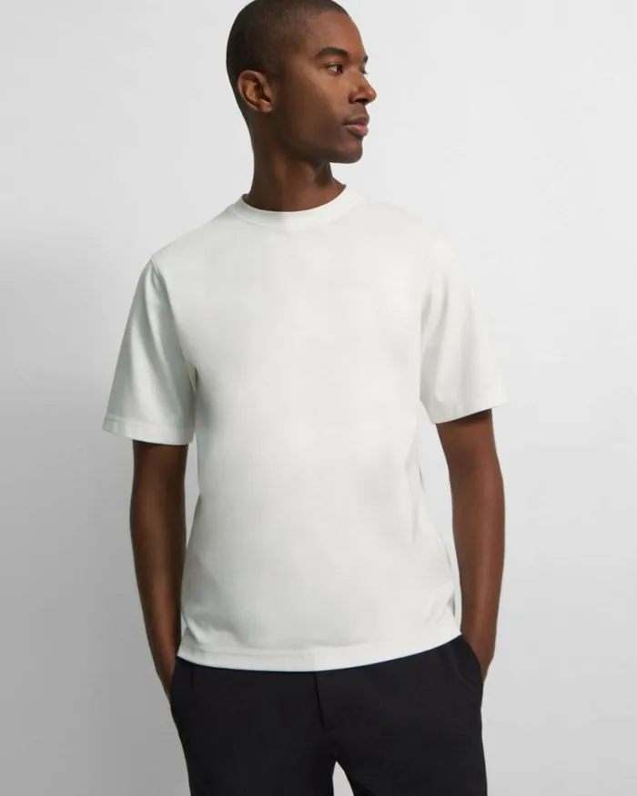 Tshirts Polos Men Theory Ryder Tee In Relay Jersey White