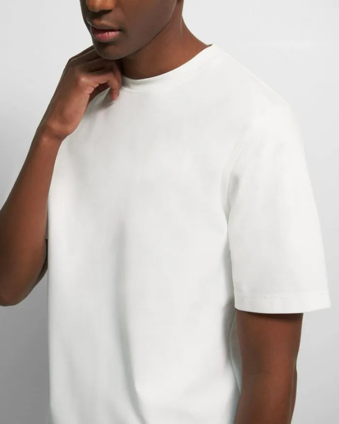 Tshirts Polos Men Theory Ryder Tee In Relay Jersey White Tshirts Polos Men Theory Ryder Tee In Relay Jersey White