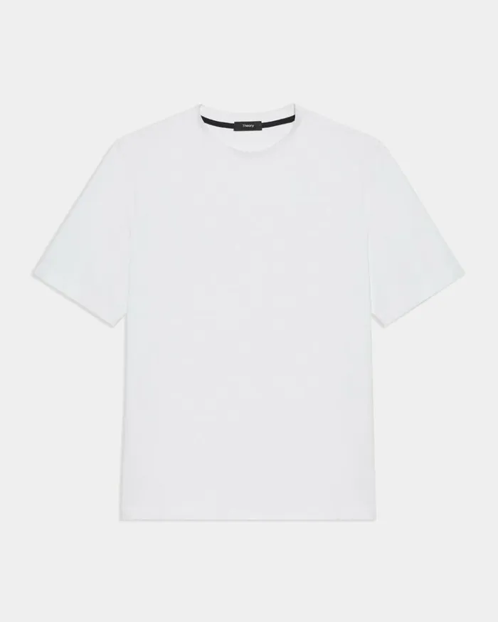 Tshirts Polos Men Theory Ryder Tee In Relay Jersey White Tshirts Polos Men Theory Ryder Tee In Relay Jersey White