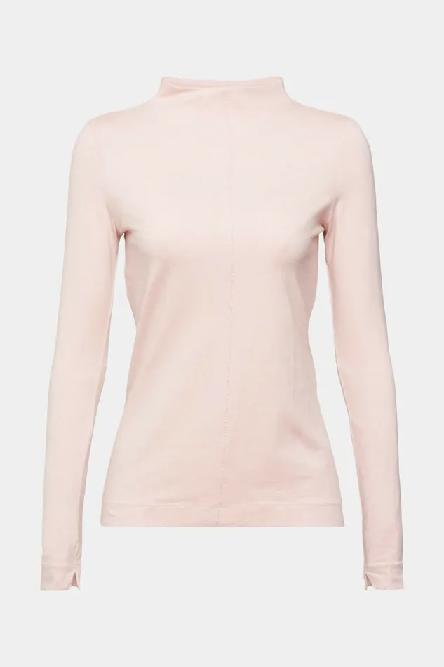 TShirts Tops Women Esprit Boat Neck Long Sleeve Top Light Pink