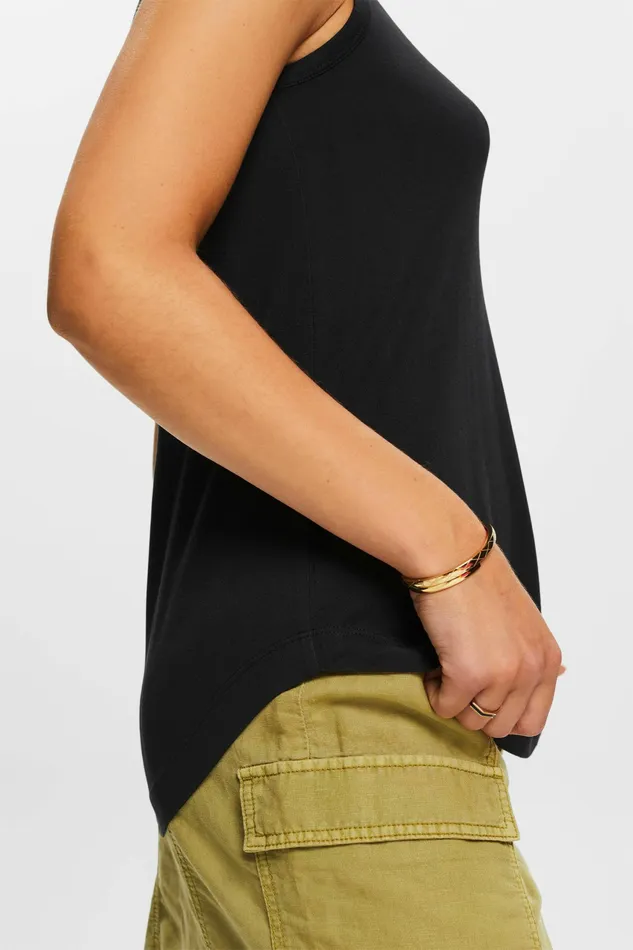 TShirts Tops Women Esprit Viscose Vest Top Black