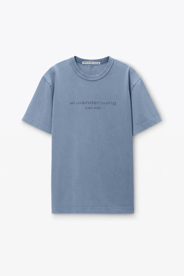 TShirts WomenMen Alexander Wang Glitter Puff Logo Tee In Cotton