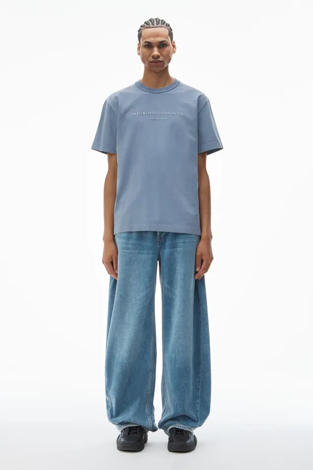 TShirts WomenMen Alexander Wang Glitter Puff Logo Tee In Cotton