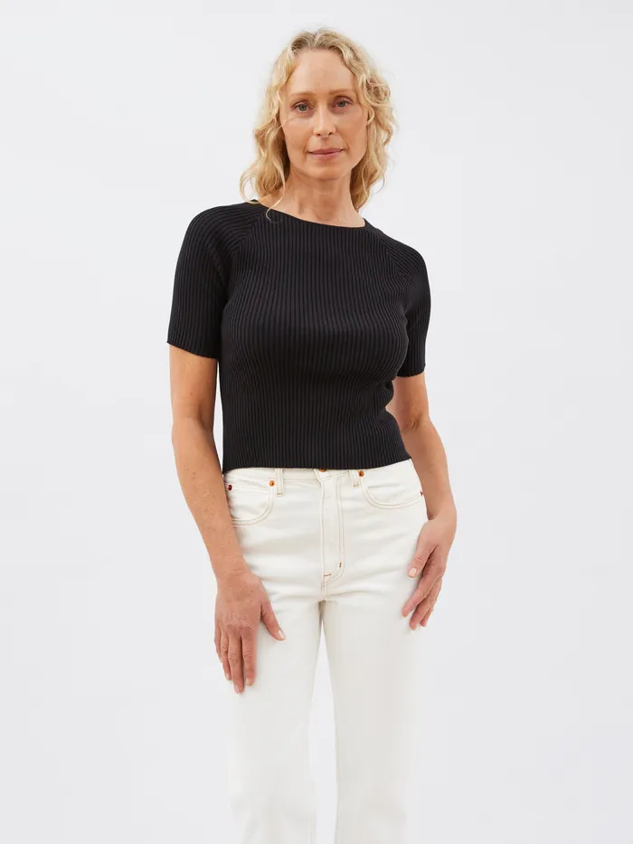 The UNDONE Tops Women Wynn Hamlyn 8211 Palm TShirt in Black