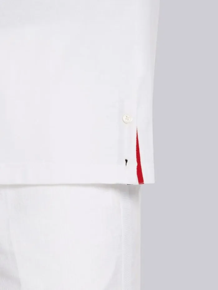 Thom Browne Cotton Jersey 4bar Short Sleeve Yoke Seam Tee White Men Tshirts and Polos