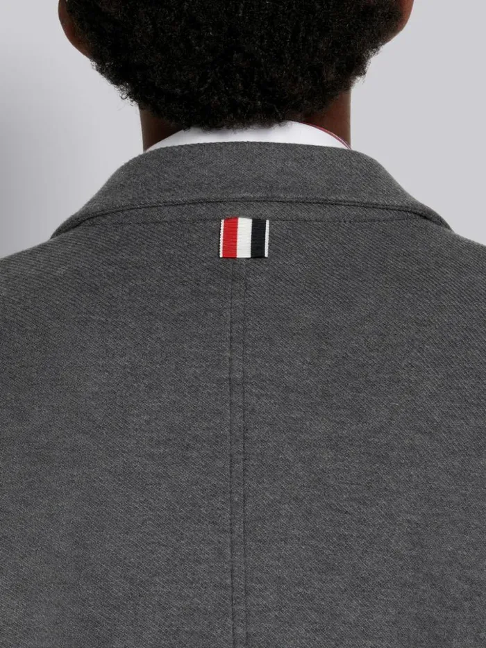 Thom Browne Double Face Tech Twill Tonal 4bar Sack Jacket Medium Grey Women Jackets
