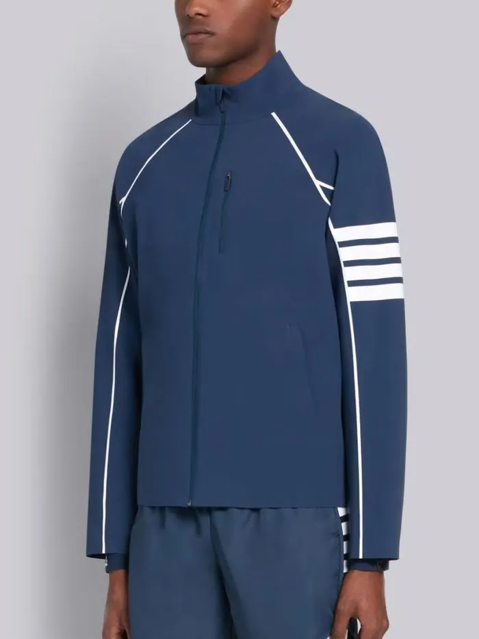 Thom Browne Lightweight Tech Zipup 4bar Jacket Navy Men Sweats