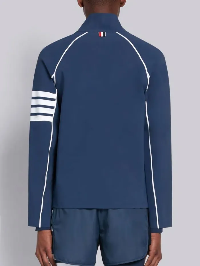 Thom Browne Lightweight Tech Zipup 4bar Jacket Navy Men Sweats