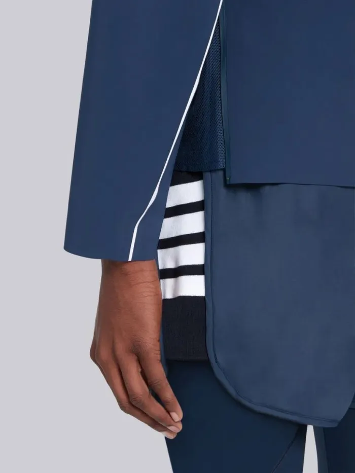 Thom Browne Lightweight Tech Zipup 4bar Jacket Navy Men Sweats