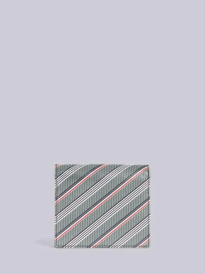 Thom Browne Monogram Coated Canvas Shoulder Strap Card Holder Medium Grey WomenMen Purses and Wallets