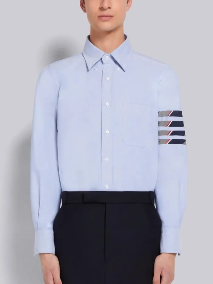 Thom Browne Oxford Seamed 4bar Straight Fit Shirt Light Blue Men Shirting