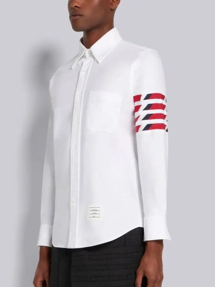 Thom Browne Oxford Seamed 4bar Straight Fit Shirt White Men Shirting
