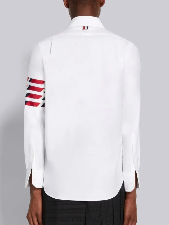 Thom Browne Oxford Seamed 4bar Straight Fit Shirt White Men Shirting