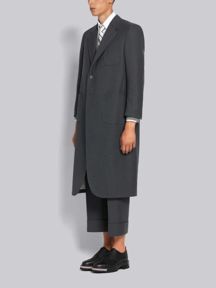 Thom Browne Pebbled Calfskin Hiking Sole Longwing Brogue Black Men Brogues and Loafers