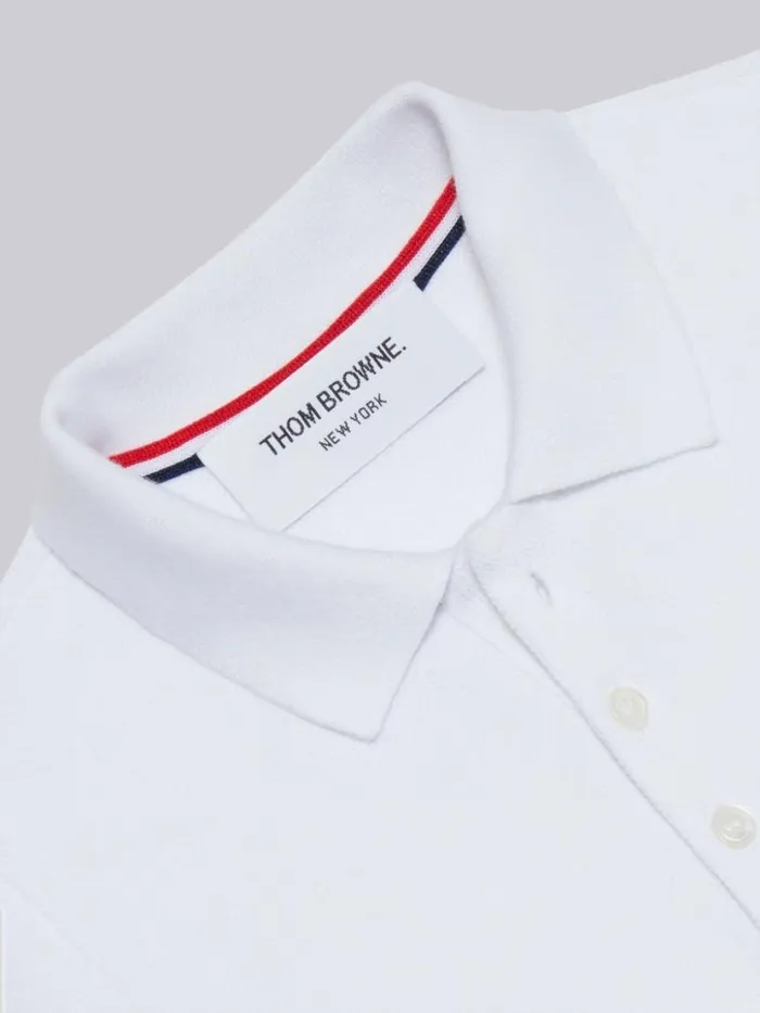 Thom Browne Pique Shortsleeved Polo Dress White Girls Sweats And Tshirt