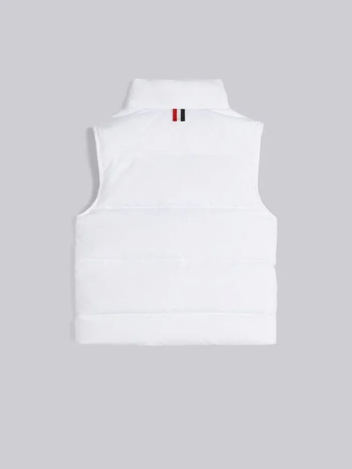 Thom Browne Ripstop Down Filled 4bar Vest White GirlsBoys Jackets And Outerwear