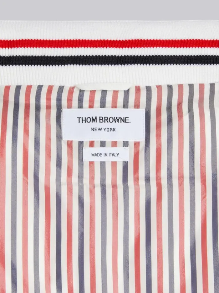 Thom Browne Ripstop Down Filled 4bar Vest White GirlsBoys Jackets And Outerwear