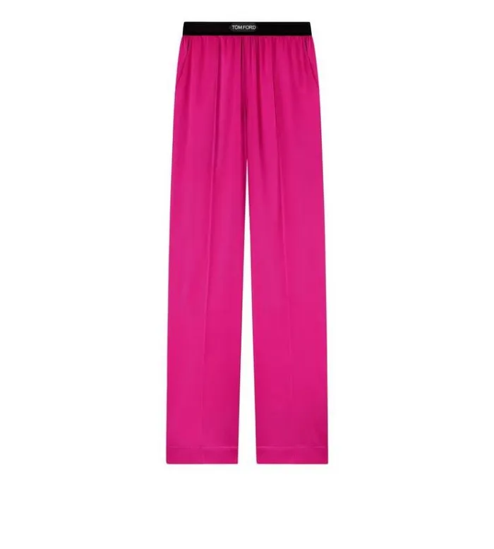 Tom Ford Bottoms STRETCH SILK SATIN PJ PANTS Hot Pink 8211 Women