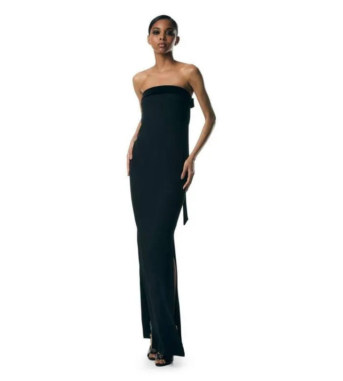 Tom Ford Dresses DOUBLE SILK GEORGETTE STRAPLESS EVENING DRESS Black 8211 Women Tom Ford Dresses DOUBLE SILK GEORGETTE STRAPLESS EVENING DRESS Black 8211 Women