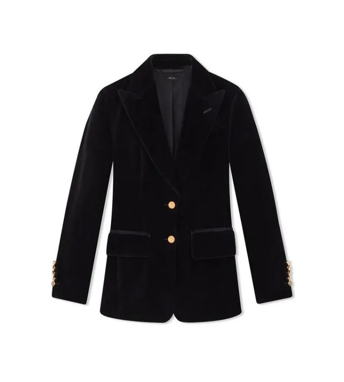 Tom Ford Jackets COTTON VELVET JACKET Black 8211 Women