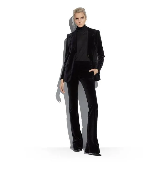 Tom Ford Jackets COTTON VELVET JACKET Black 8211 Women Tom Ford Jackets COTTON VELVET JACKET Black 8211 Women