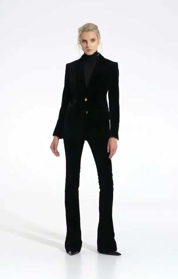 Tom Ford Jackets COTTON VELVET JACKET Black 8211 Women Tom Ford Jackets COTTON VELVET JACKET Black 8211 Women