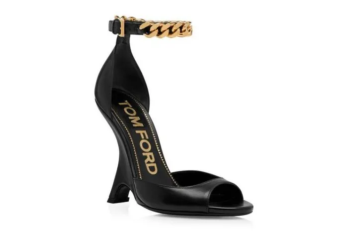 Tom Ford Sandals LEATHER CHAIN SANDAL Black 8211 Women Tom Ford Sandals LEATHER CHAIN SANDAL Black 8211 Women