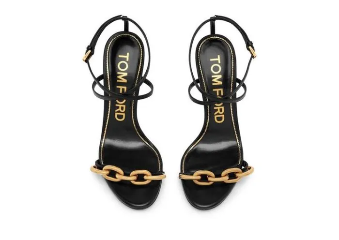 Tom Ford Sandals LEATHER CHAIN SANDAL Black 8211 Women Tom Ford Sandals LEATHER CHAIN SANDAL Black 8211 Women