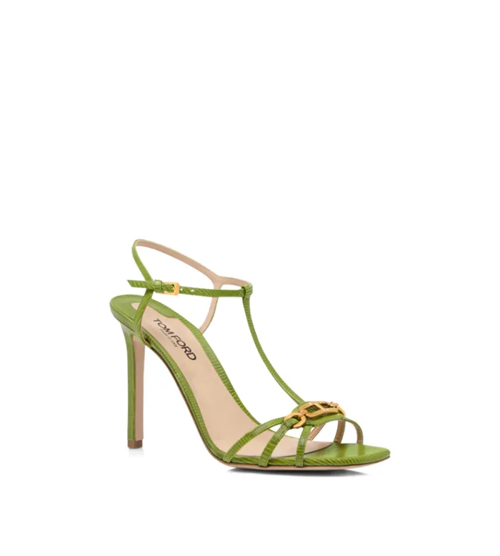 Tom Ford Sandals STAMPED LIZARD LEATHER WHITNEY SANDAL 8211 Women Tom Ford Sandals STAMPED LIZARD LEATHER WHITNEY SANDAL 8211 Women