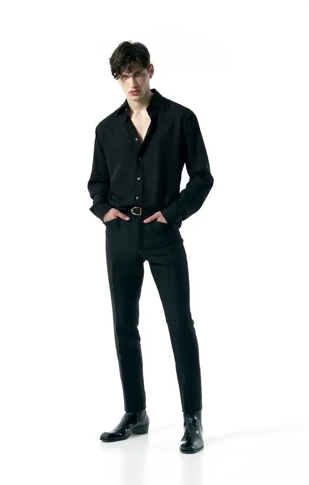 Tom Ford Shirts SILK PARACHUTE SLIM FIT SHIRT Black 8211 Men Tom Ford Shirts SILK PARACHUTE SLIM FIT SHIRT Black 8211 Men