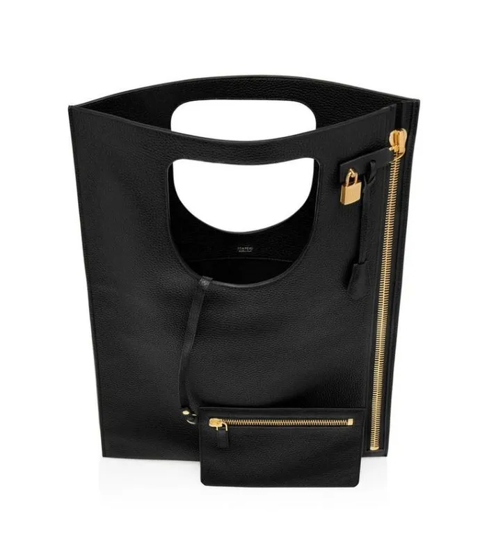 Tom Ford Shoulder Bags GRAIN LEATHER FLAT ALIX BAG Black 8211 Women Tom Ford Shoulder Bags GRAIN LEATHER FLAT ALIX BAG Black 8211 Women