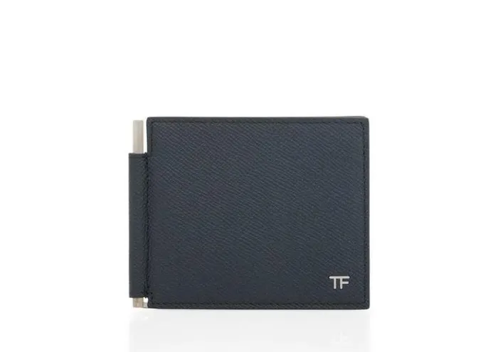 Tom Ford Small Leather Goods SMALL GRAIN LEATHER MONEY CLIP WALLET Midnight Blue 8211 Men Tom Ford Small Leather Goods SMALL GRAIN LEATHER MONEY CLIP WALLET Midnight Blue 8211 Men