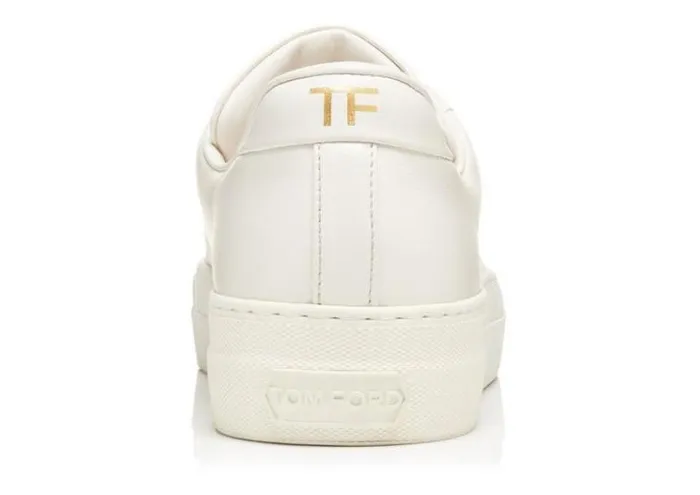 Tom Ford Sneakers SMOOTH LEATHER CITY LOW TOP SNEAKERS Chalk 8211 Women