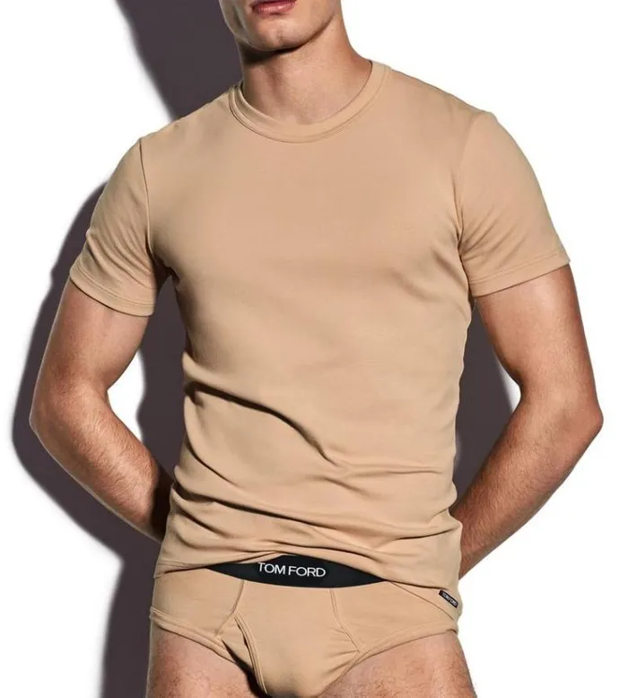 Tom Ford TSHIRTS COTTON CREWNECK TSHIRT Nude 1 8211 Men