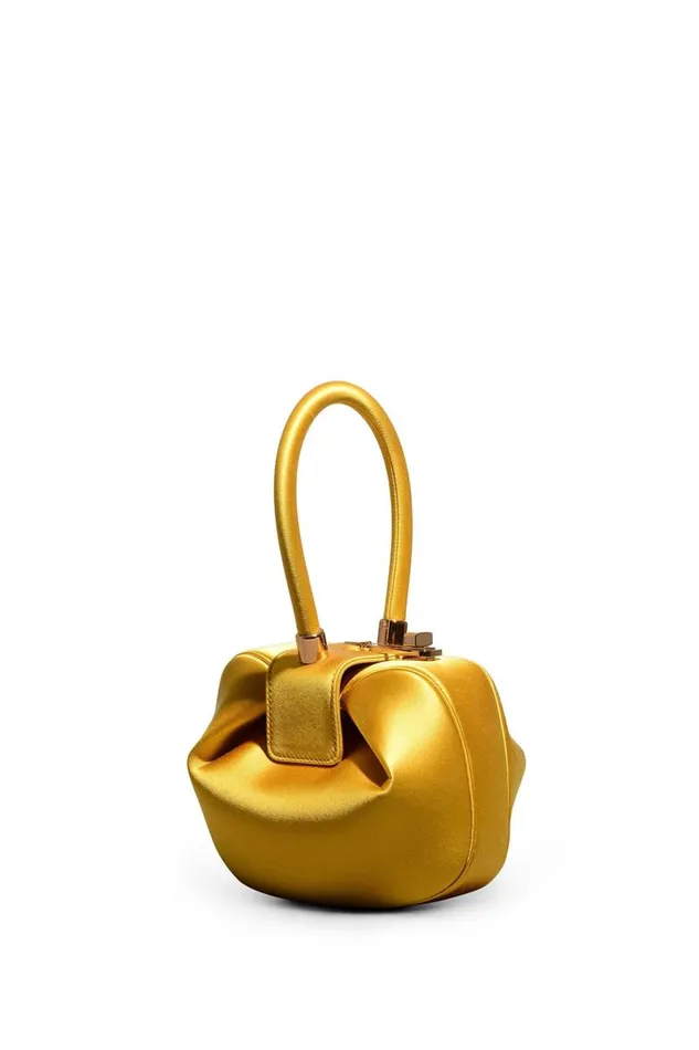 Top Handles Women Gabriela Hearst Demi Bag In Amber Satin