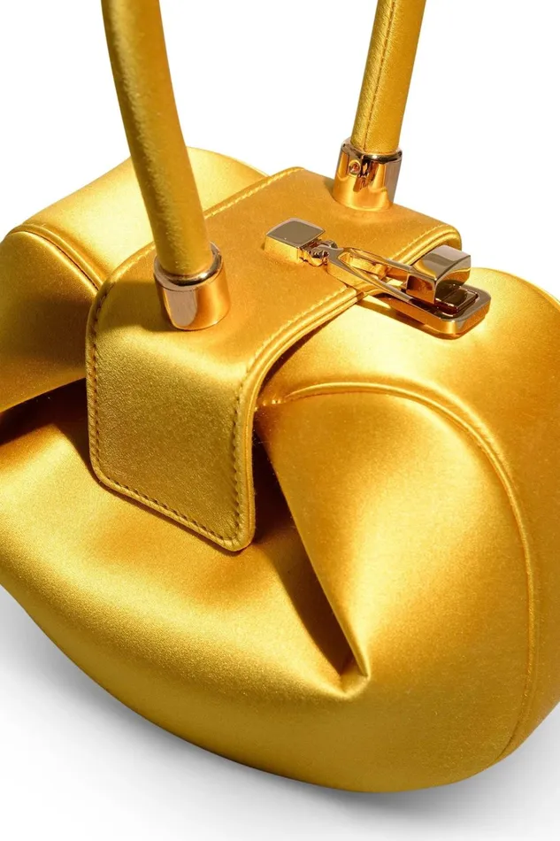Top Handles Women Gabriela Hearst Demi Bag In Amber Satin