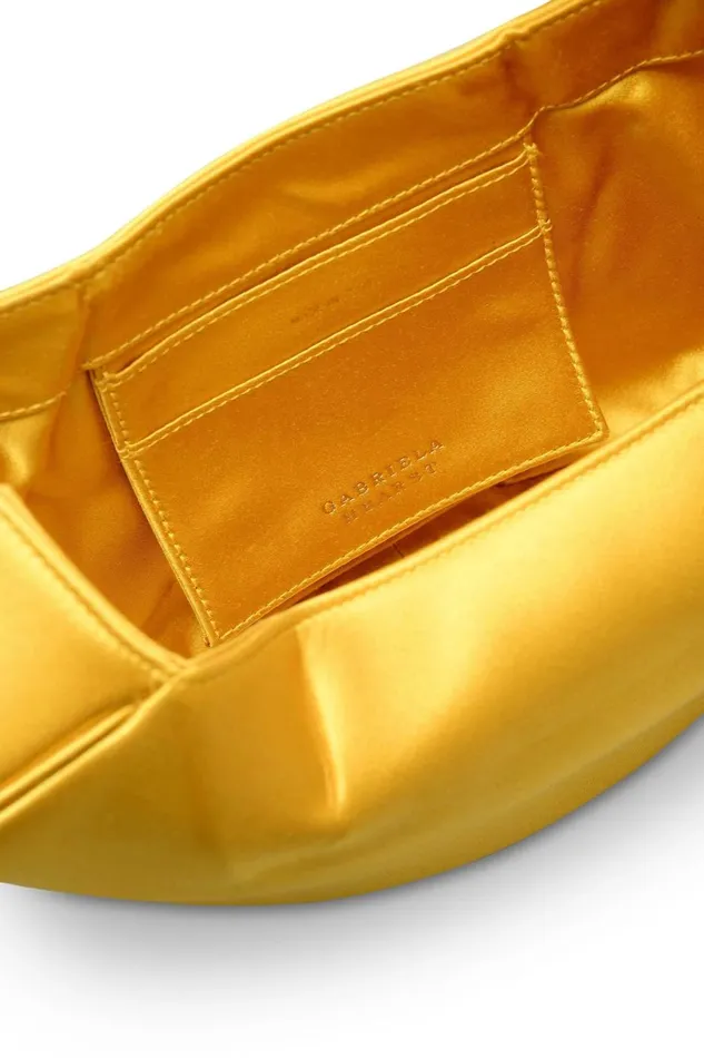 Top Handles Women Gabriela Hearst Demi Bag In Amber Satin