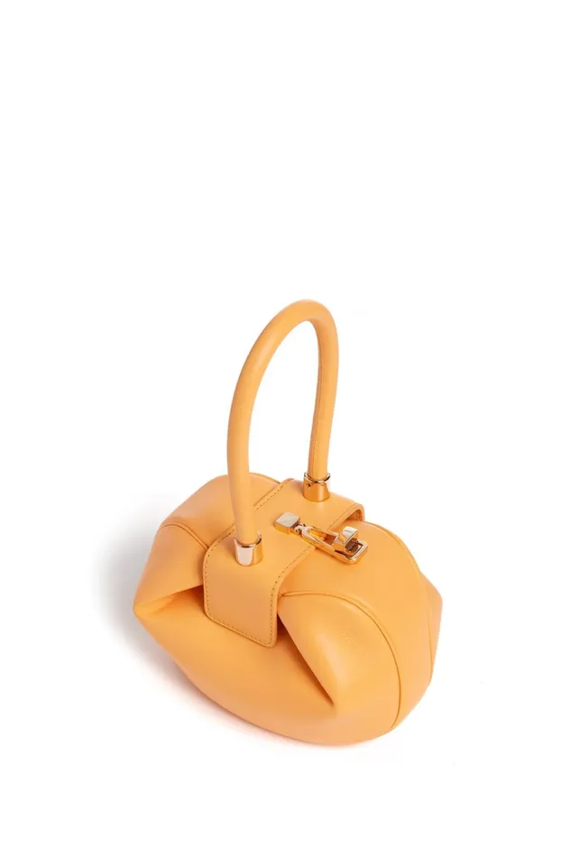 Top Handles Women Gabriela Hearst Demi Bag In Fluorescent Orange Nappa Leather