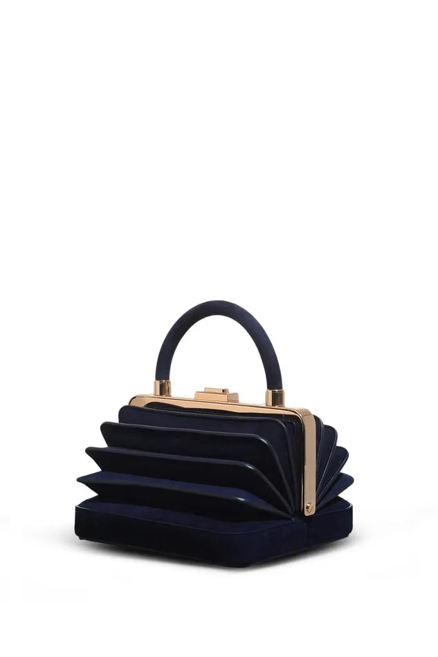 Top Handles Women Gabriela Hearst Diana Bag In Navy Suede
